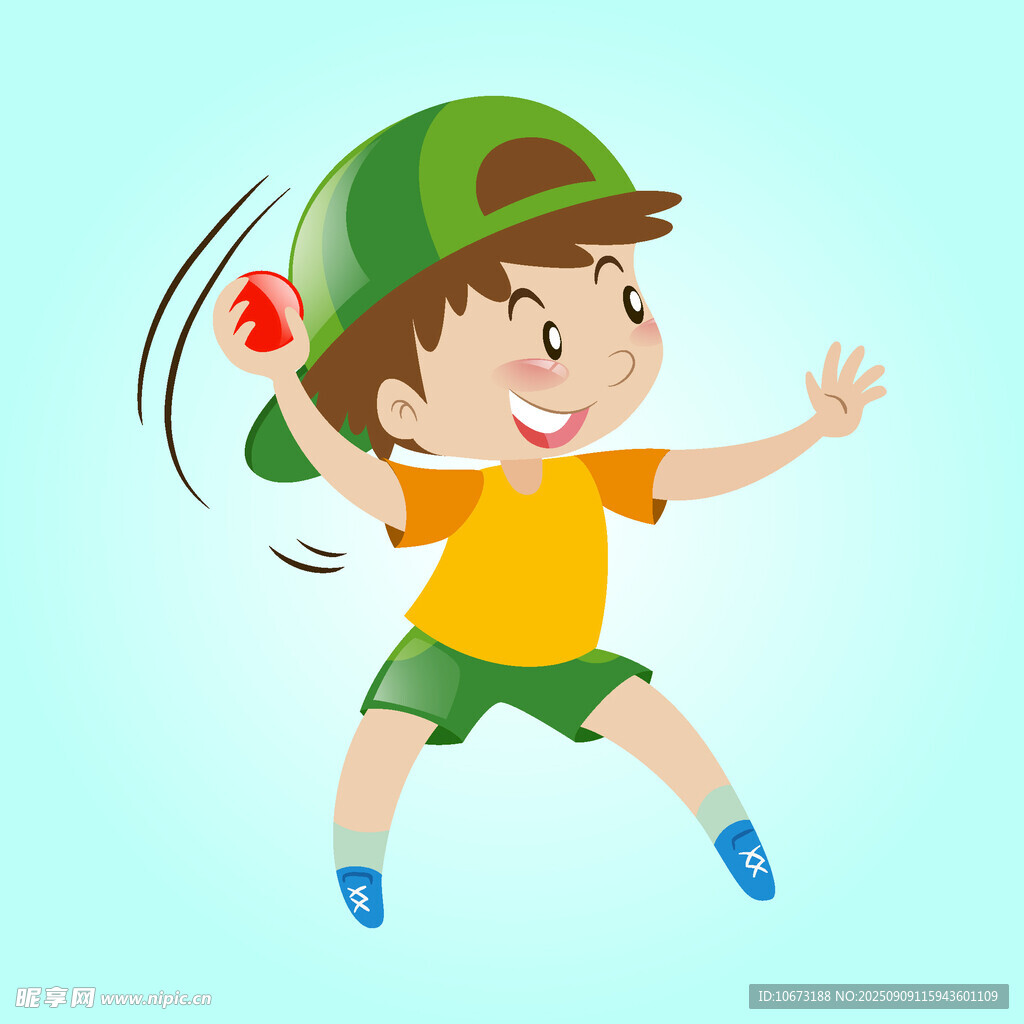 男孩開心玩悠悠球