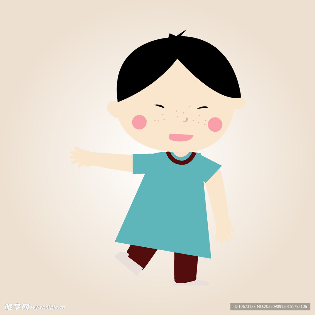 可愛小女孩開心伸手