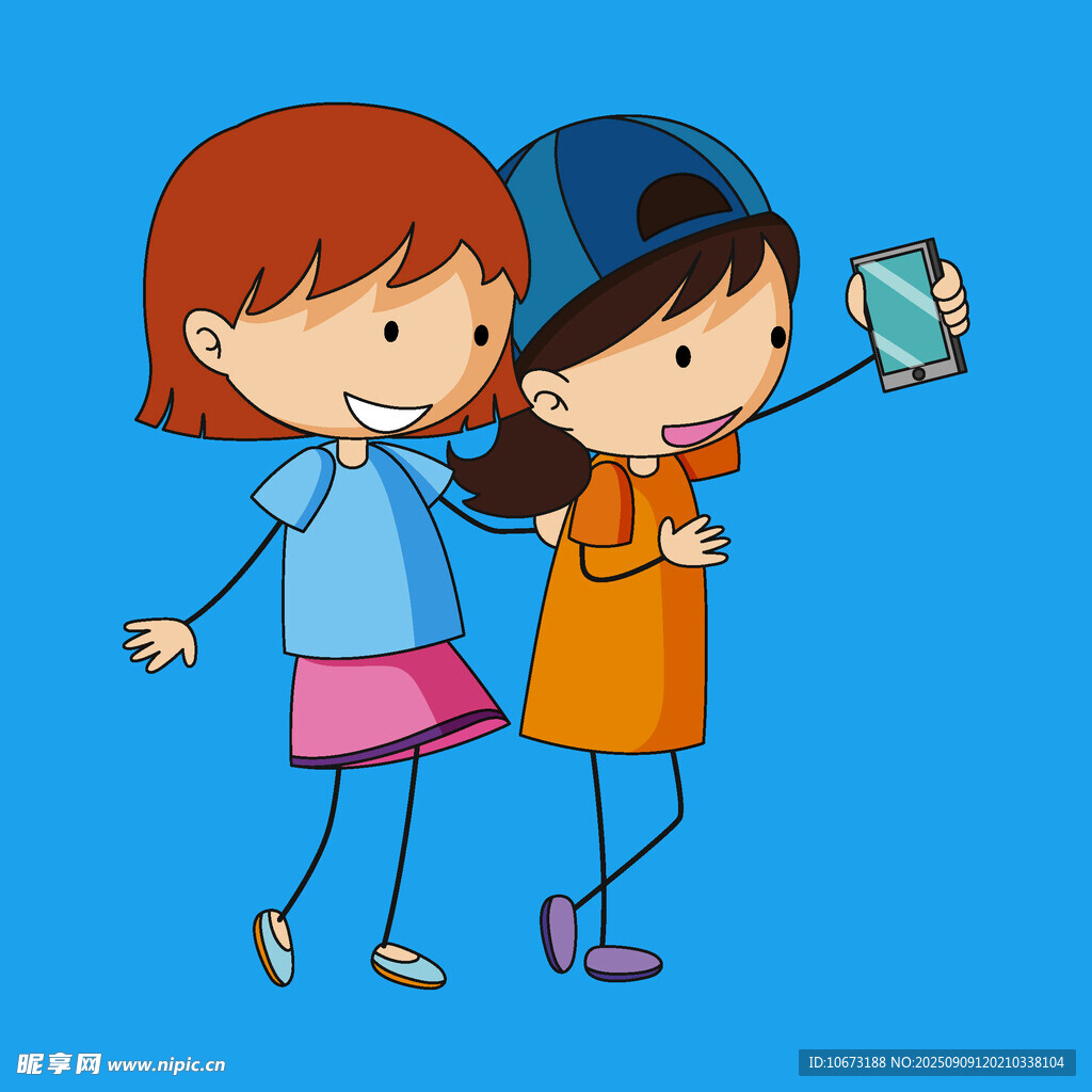 兩個(gè)女孩開心自拍瞬間