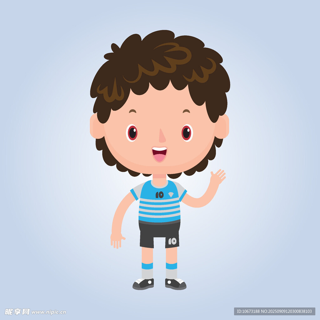 揮手的小男孩