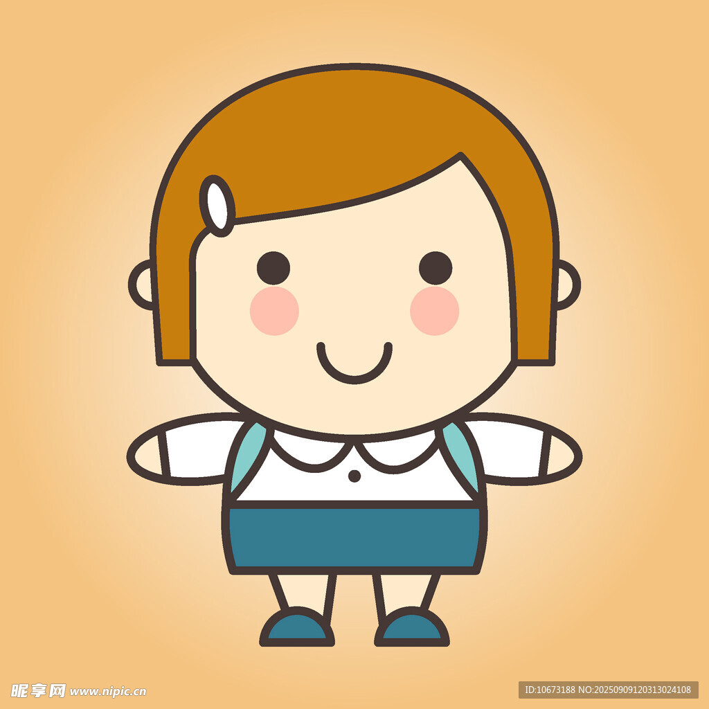可愛卡通小女孩形象