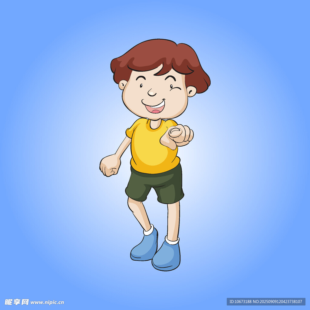 快樂小男孩活力滿滿