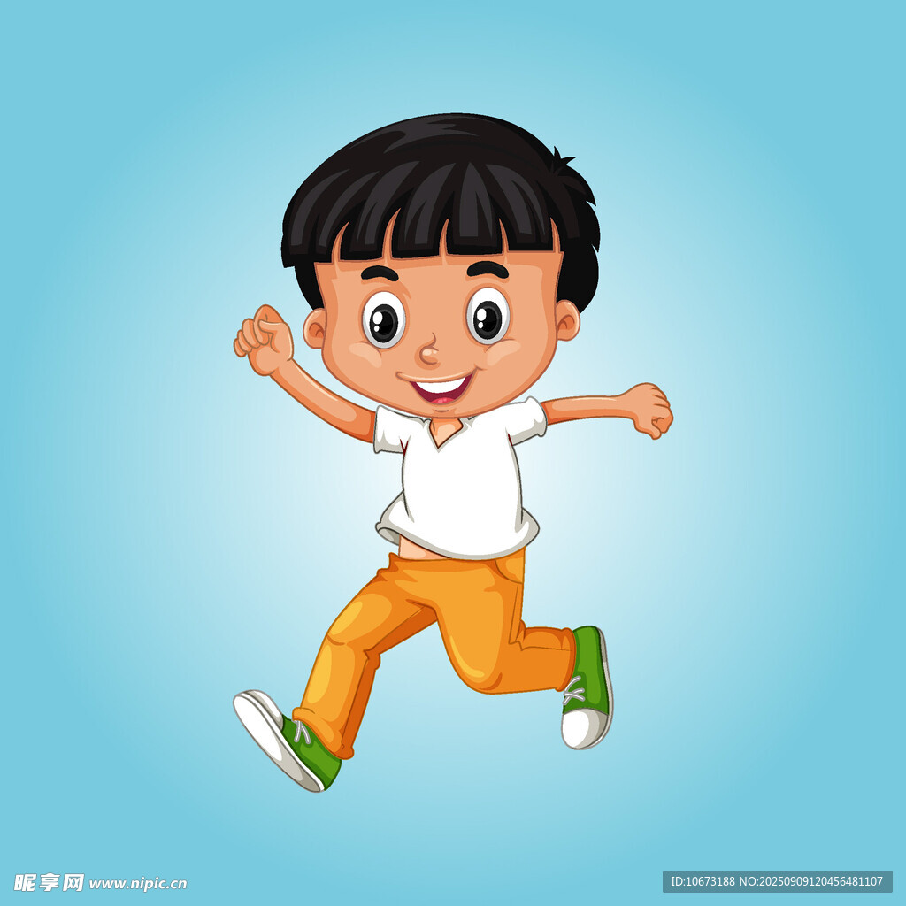 奔跑的小男孩