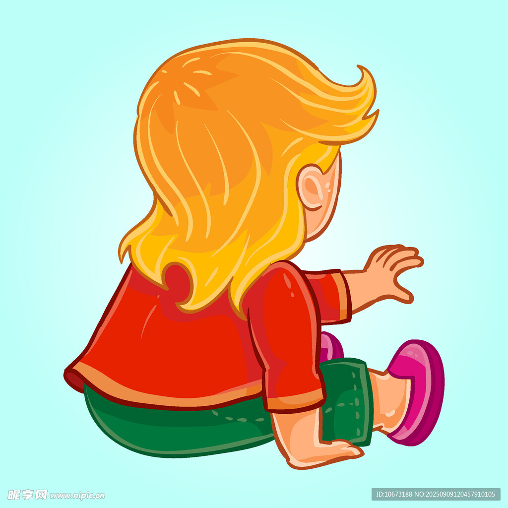 坐著的金發(fā)小女孩