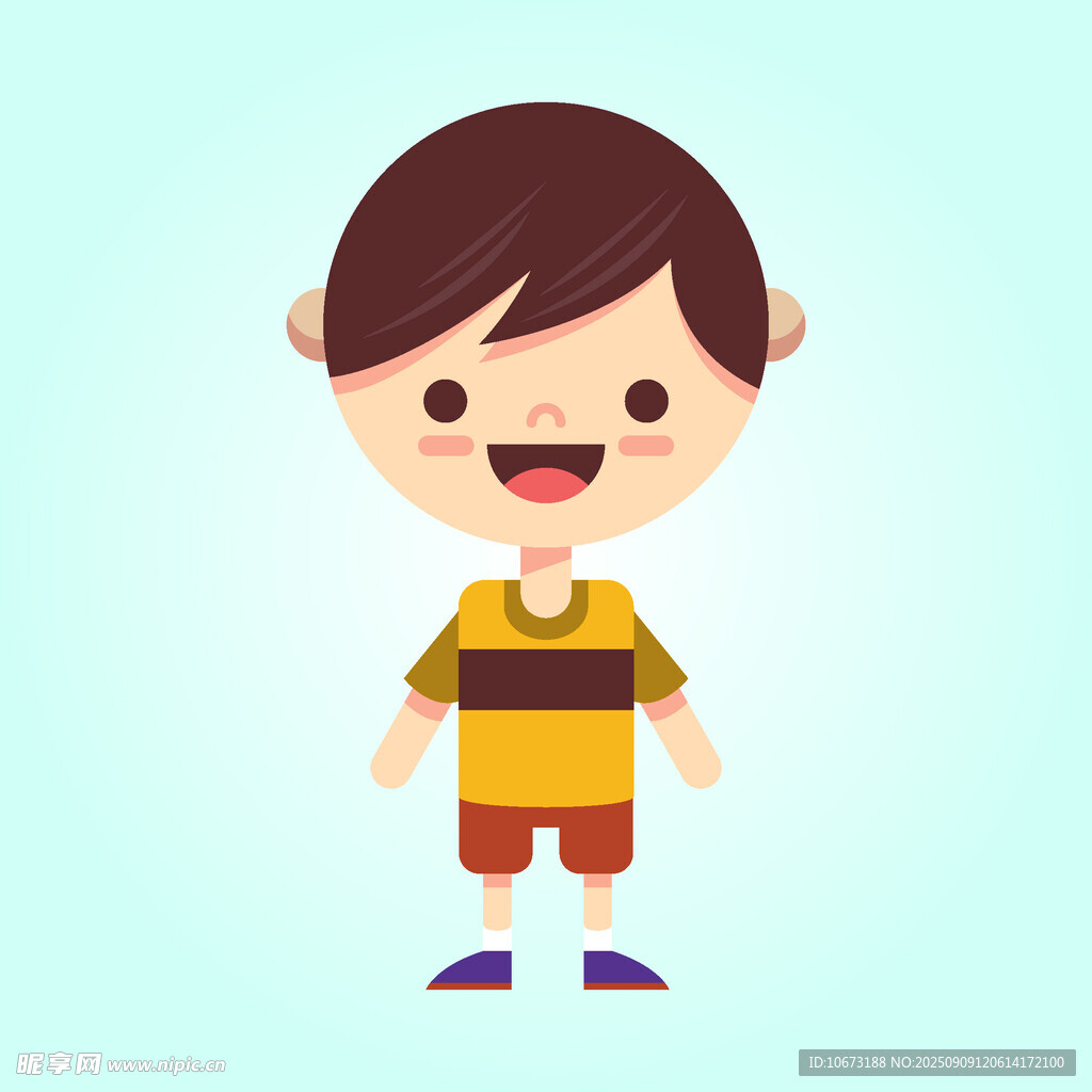 快樂小男孩卡通形象