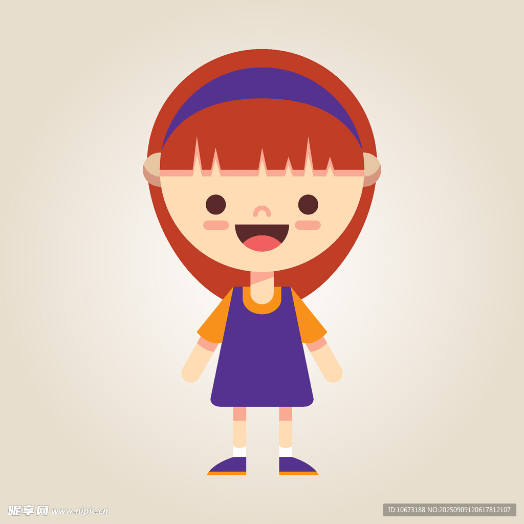 可愛卡通小女孩形象