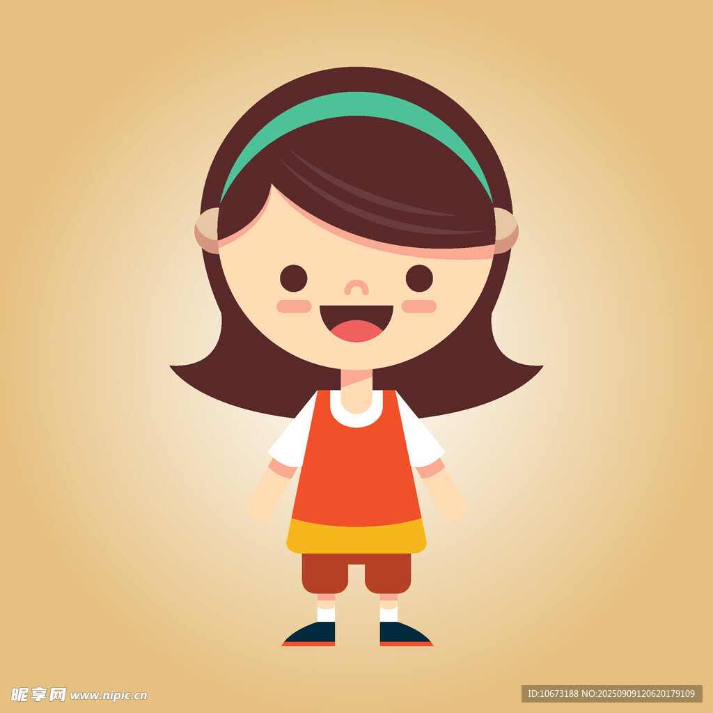 可愛卡通小女孩形象
