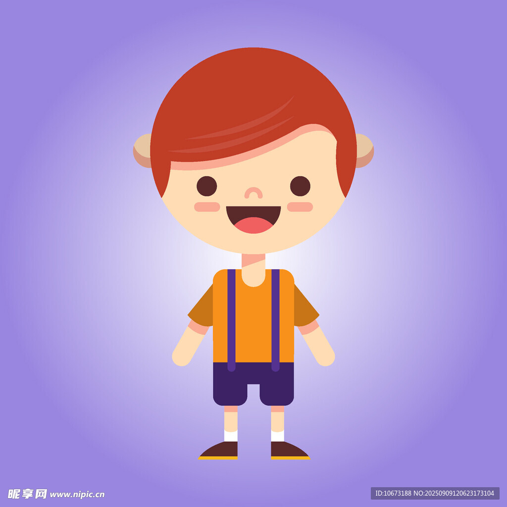 穿條紋衣的快樂小男孩