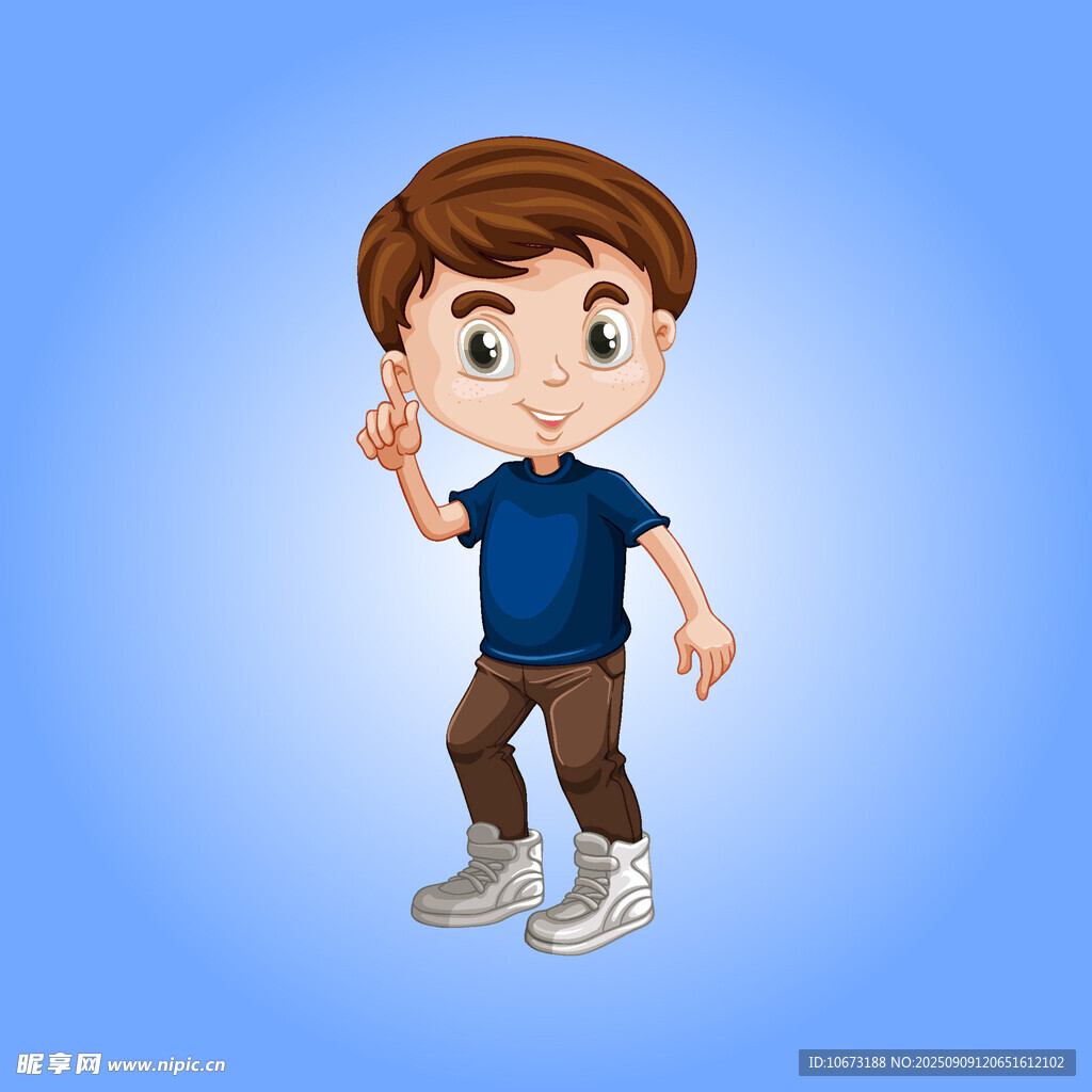 可愛男孩俏皮比耶