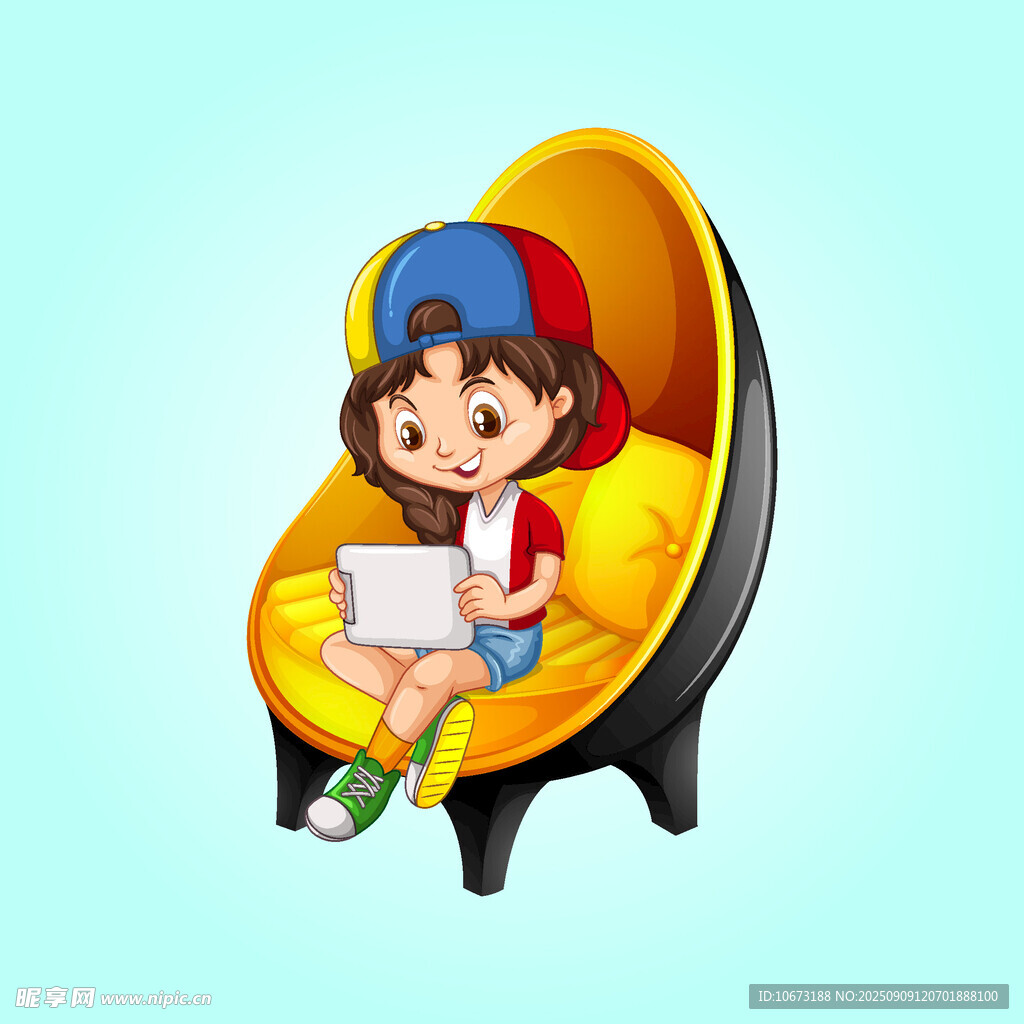 女孩愜意坐沙發(fā)看書