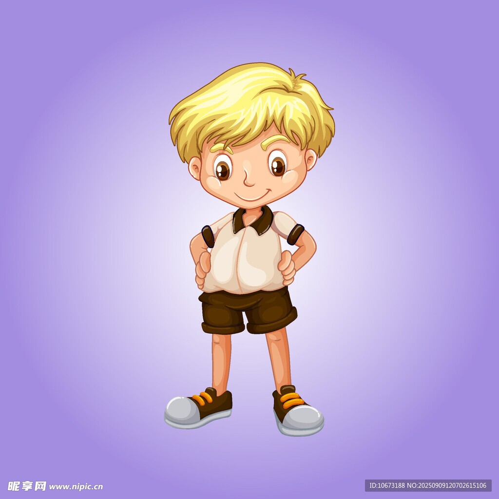 可愛(ài)金發(fā)男孩休閑裝扮