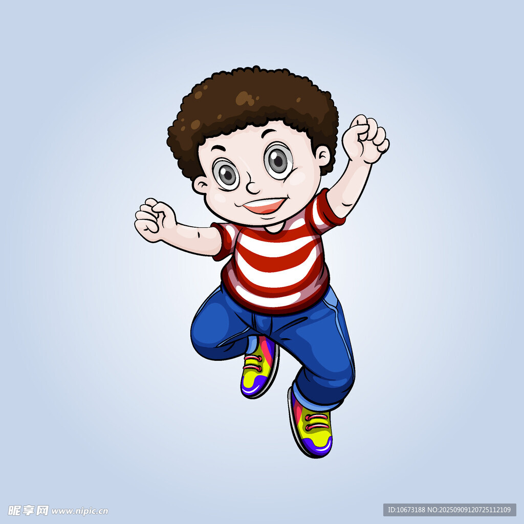 跳躍的小男孩