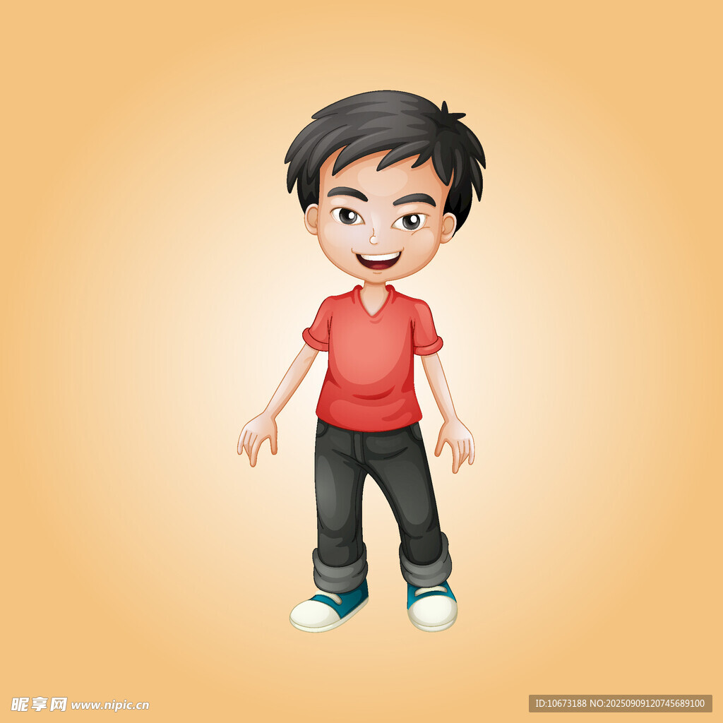 紅衣小男孩卡通形象