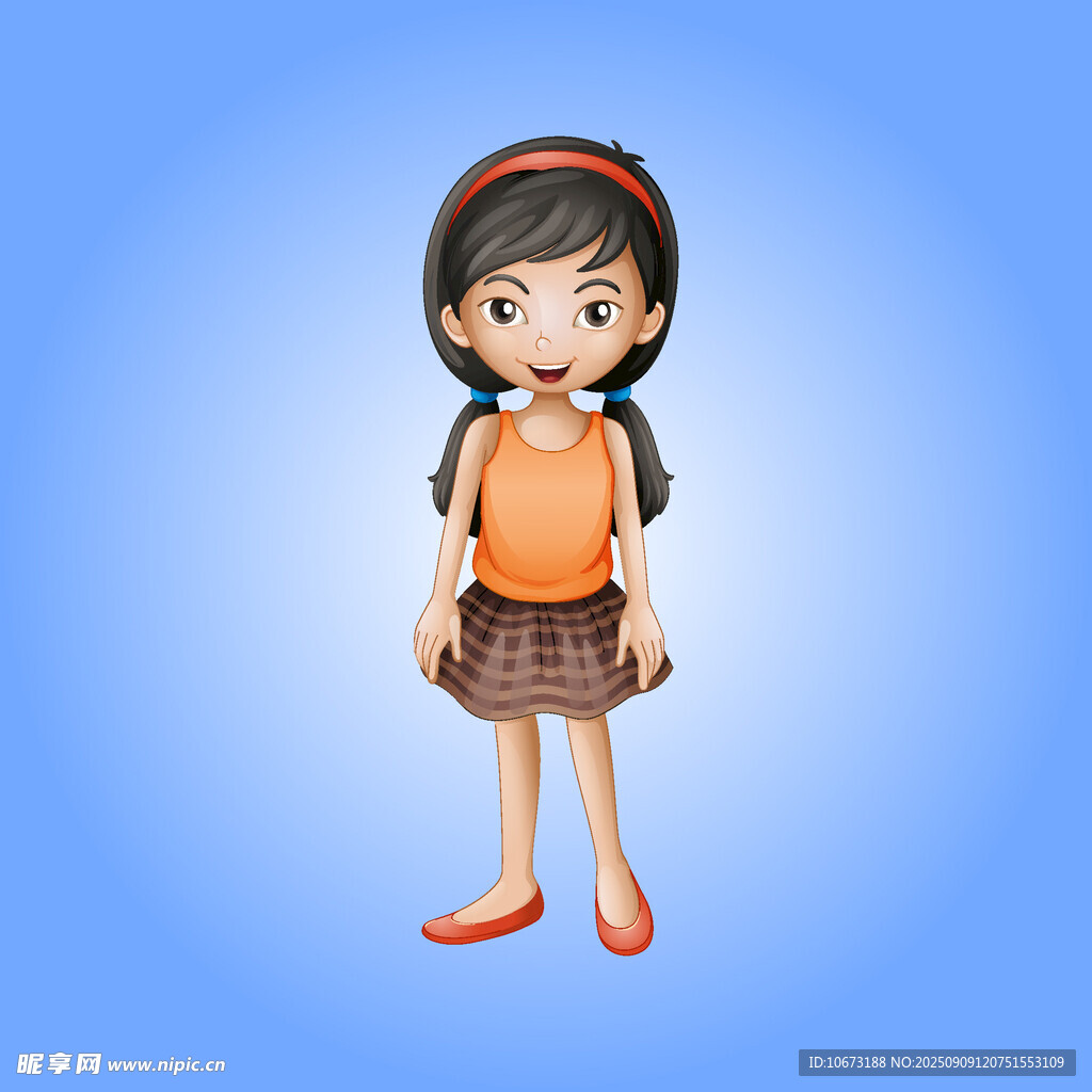 可愛卡通女孩形象