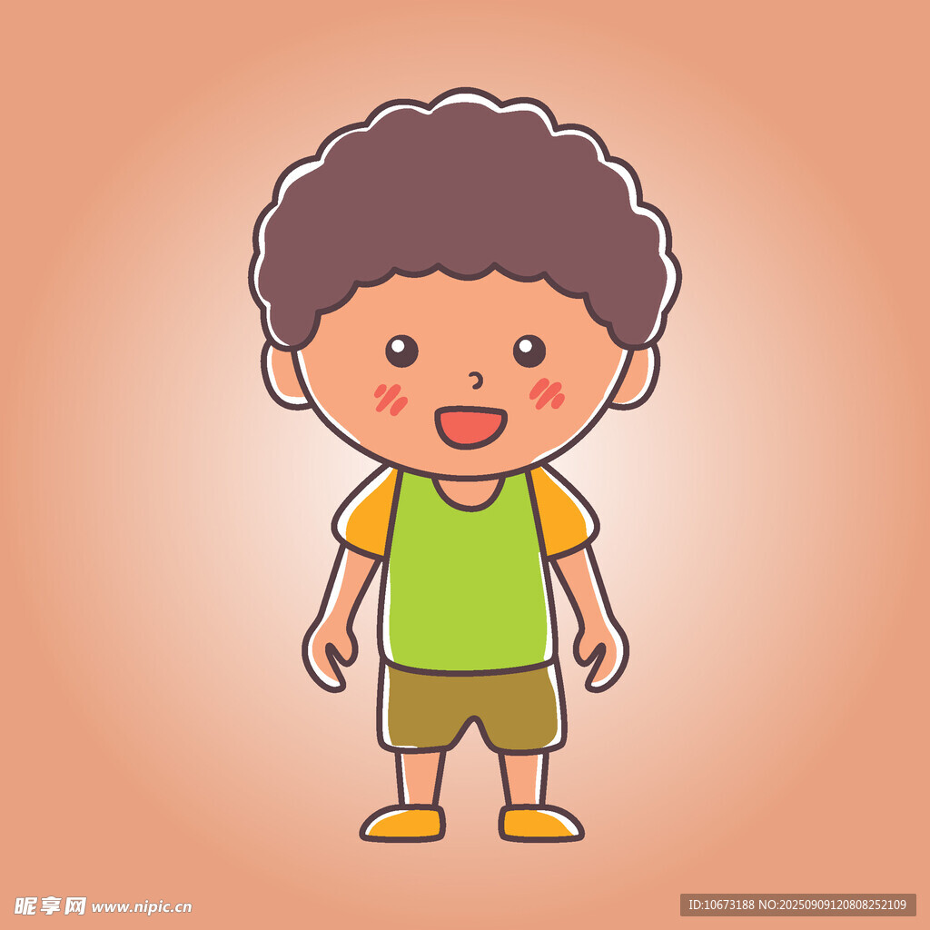 可愛小男孩卡通形象