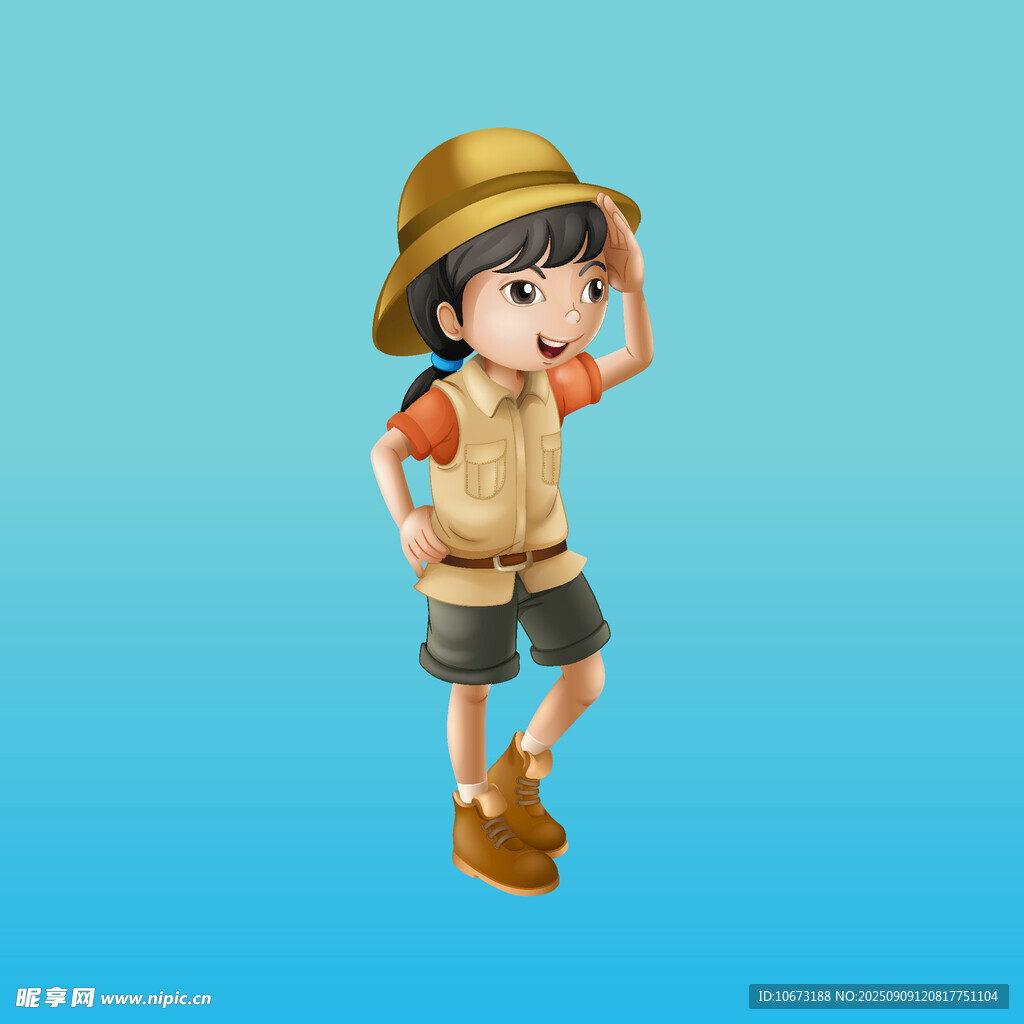 探險(xiǎn)小男孩活力滿滿