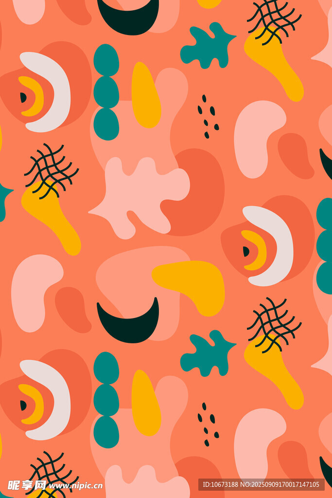幾何元素趣味圖案背景