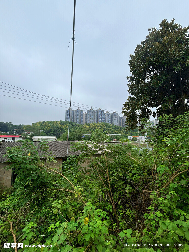 城郊綠植環(huán)繞的廢棄設(shè)施