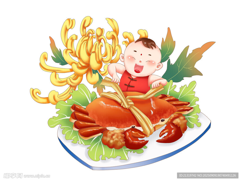 大閘蟹插畫