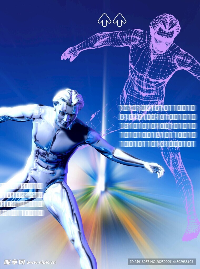 未來(lái)科技風(fēng)運(yùn)動(dòng)人物形象