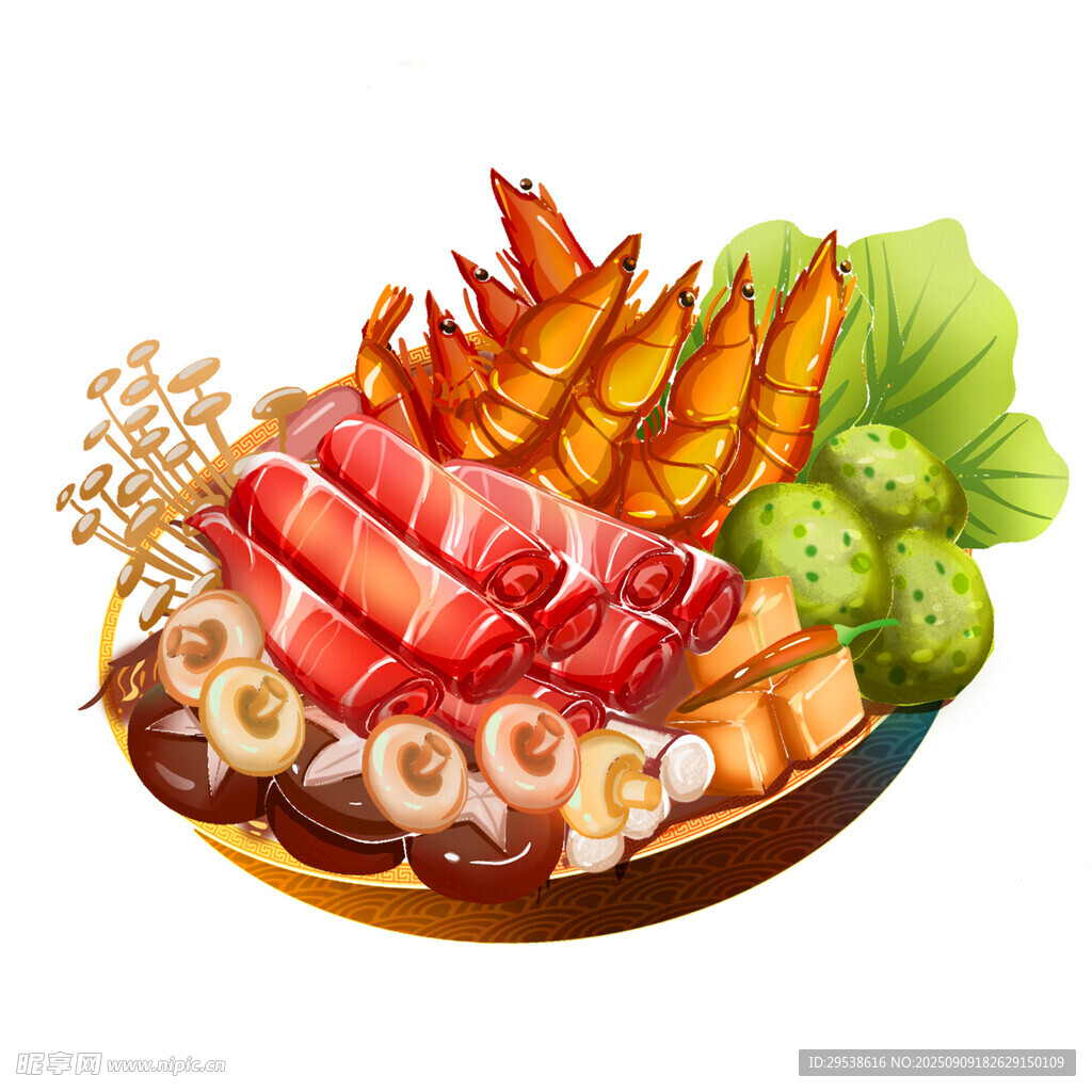 豐盛火鍋食材拼盤(pán)