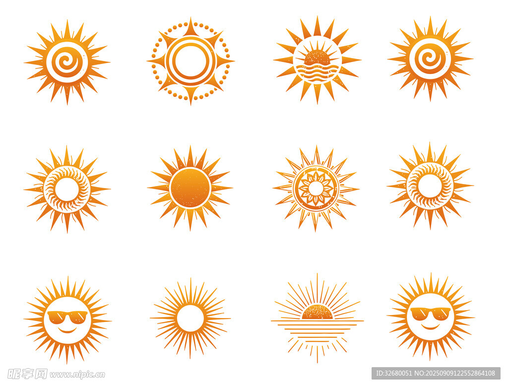 創(chuàng)意太陽(yáng)圖標(biāo)