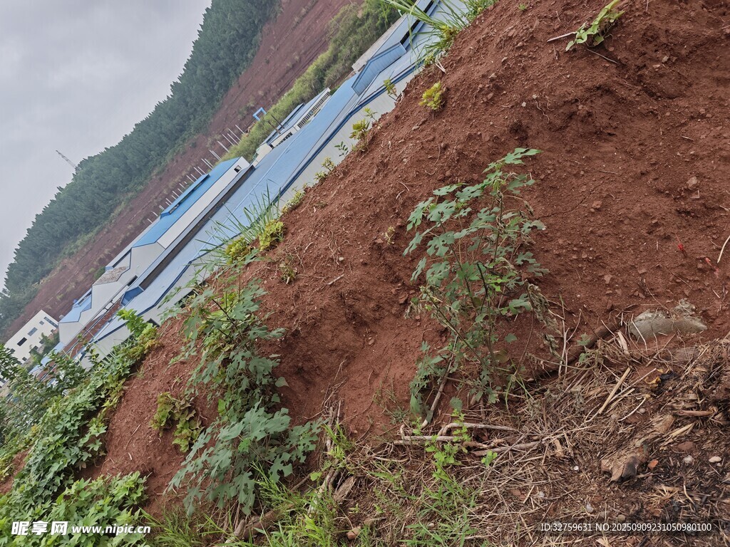 山坡施工場景