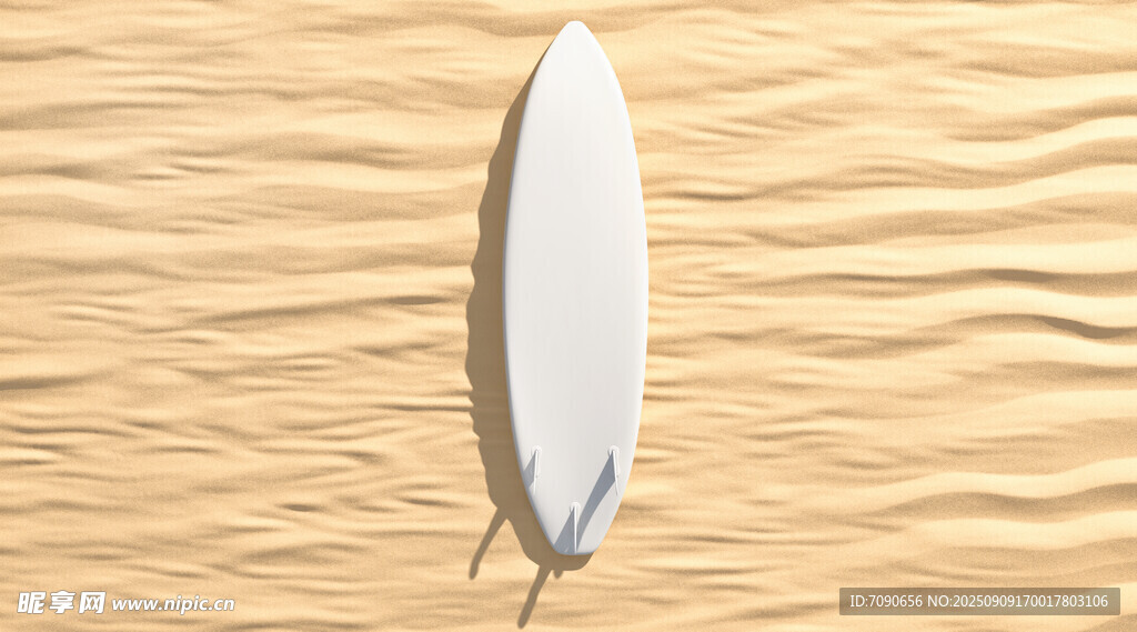 沙灘上的白色沖浪板
