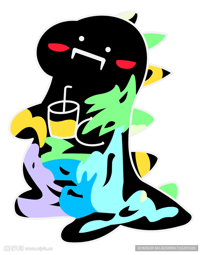 卡通怪物涂鴉風(fēng)格插畫