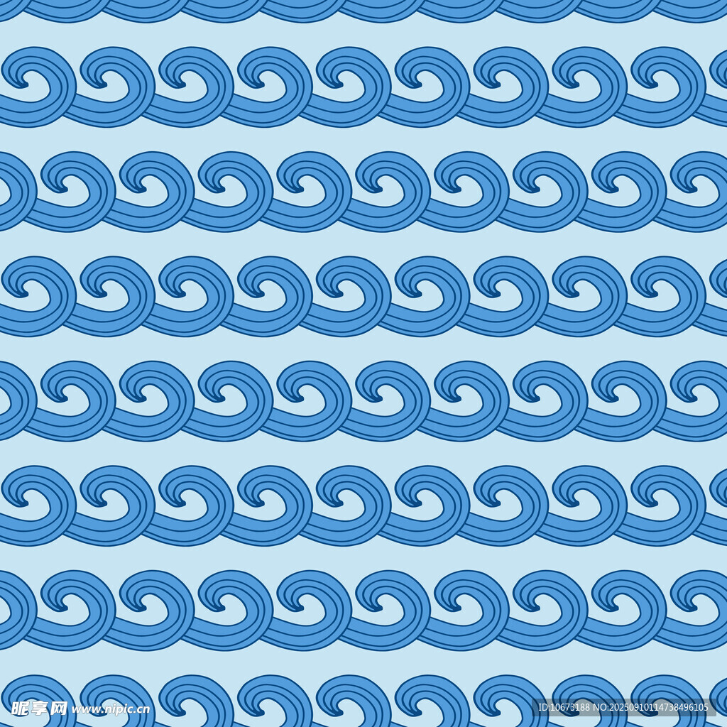 藍色海浪波紋圖案背景