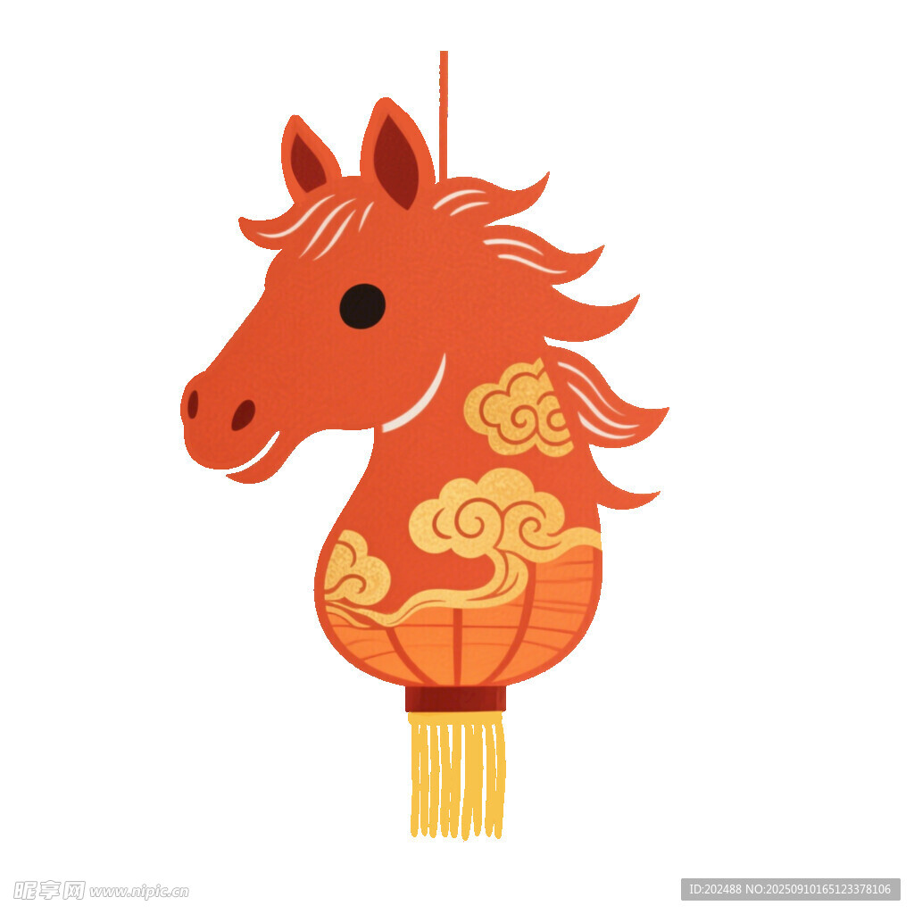 馬年新年裝飾馬形燈籠掛件