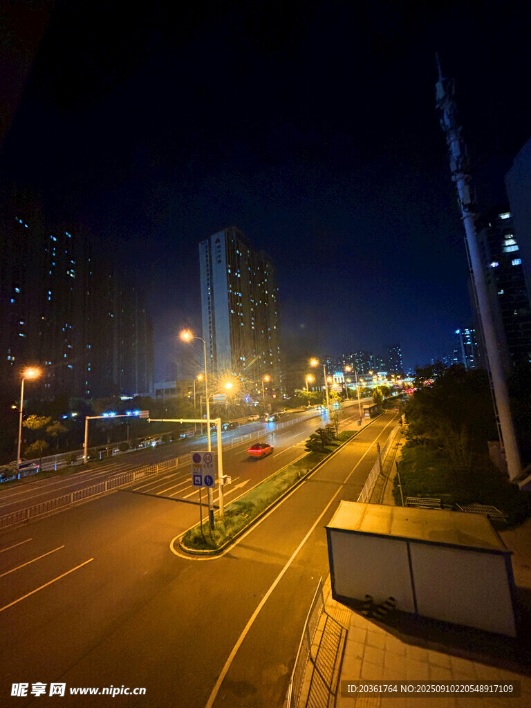 城市夜晚街道夜景風(fēng)光