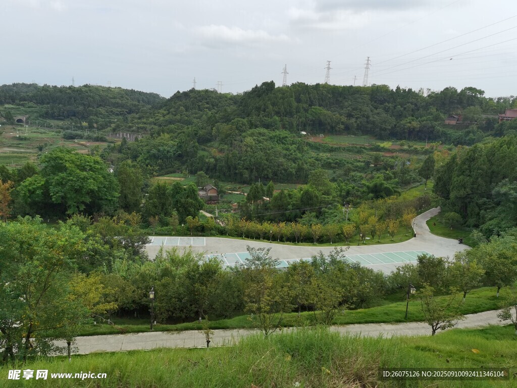 自然風光中的蜿蜒公路