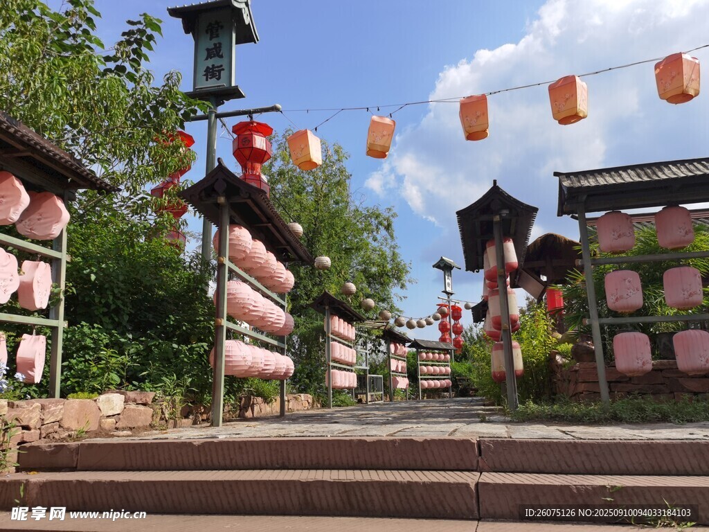 古色古香的中式街道景觀