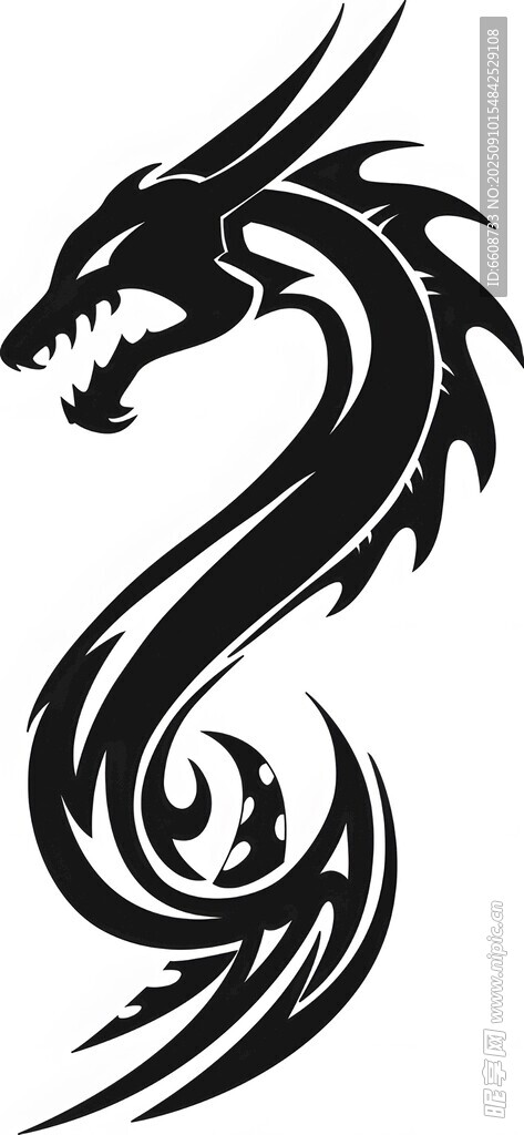 黑龍圖騰圖案設(shè)計(jì)