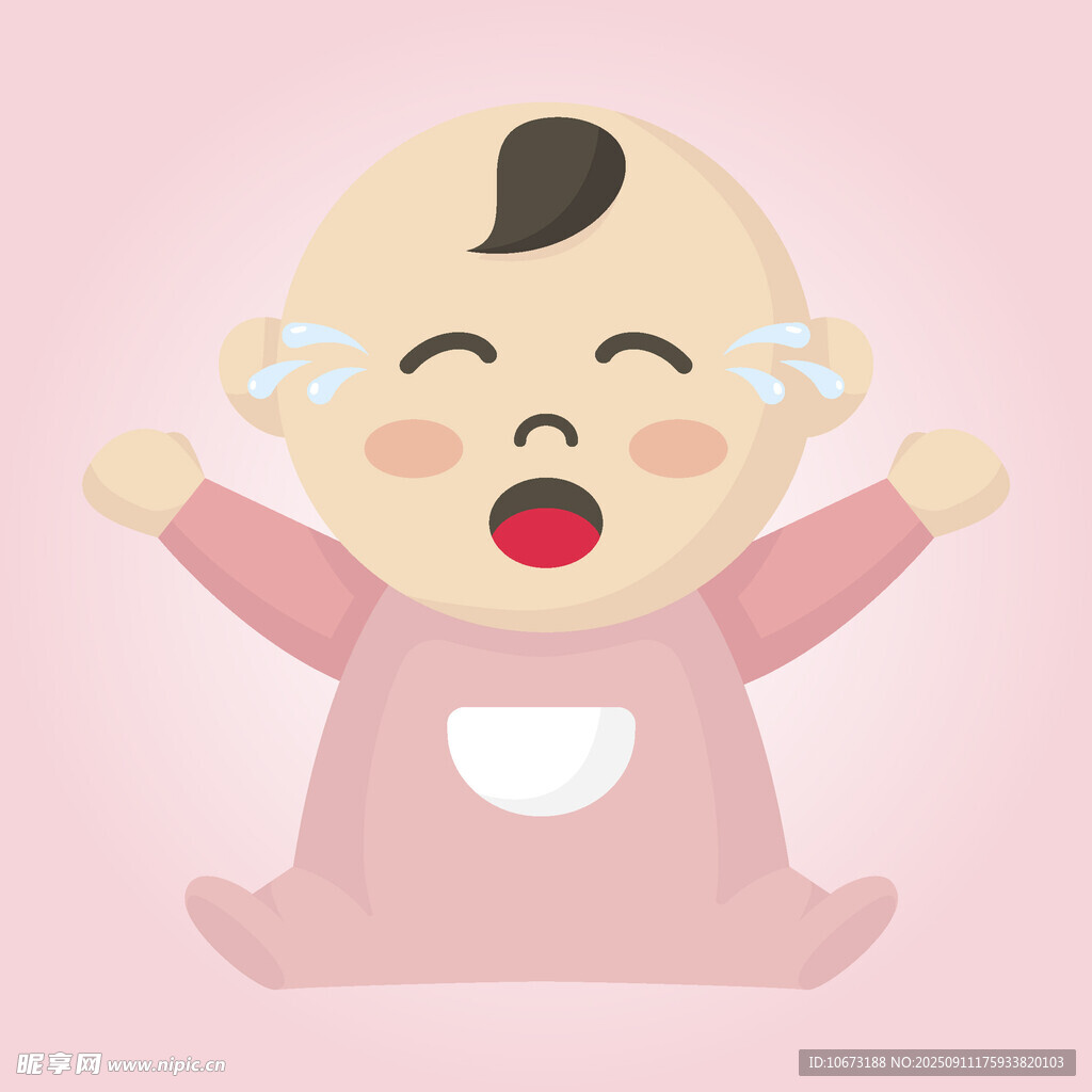 哭泣的可愛(ài)小嬰兒