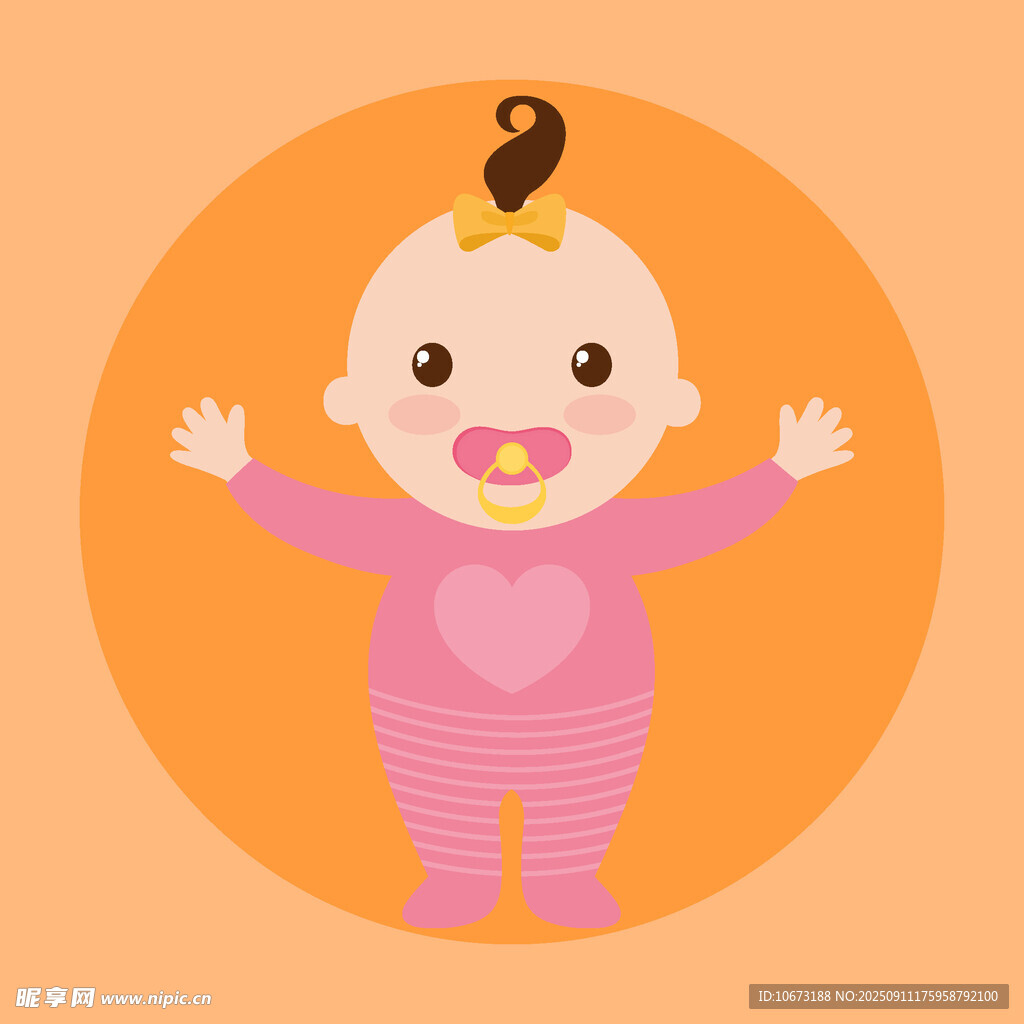 可愛(ài)嬰兒張開雙臂