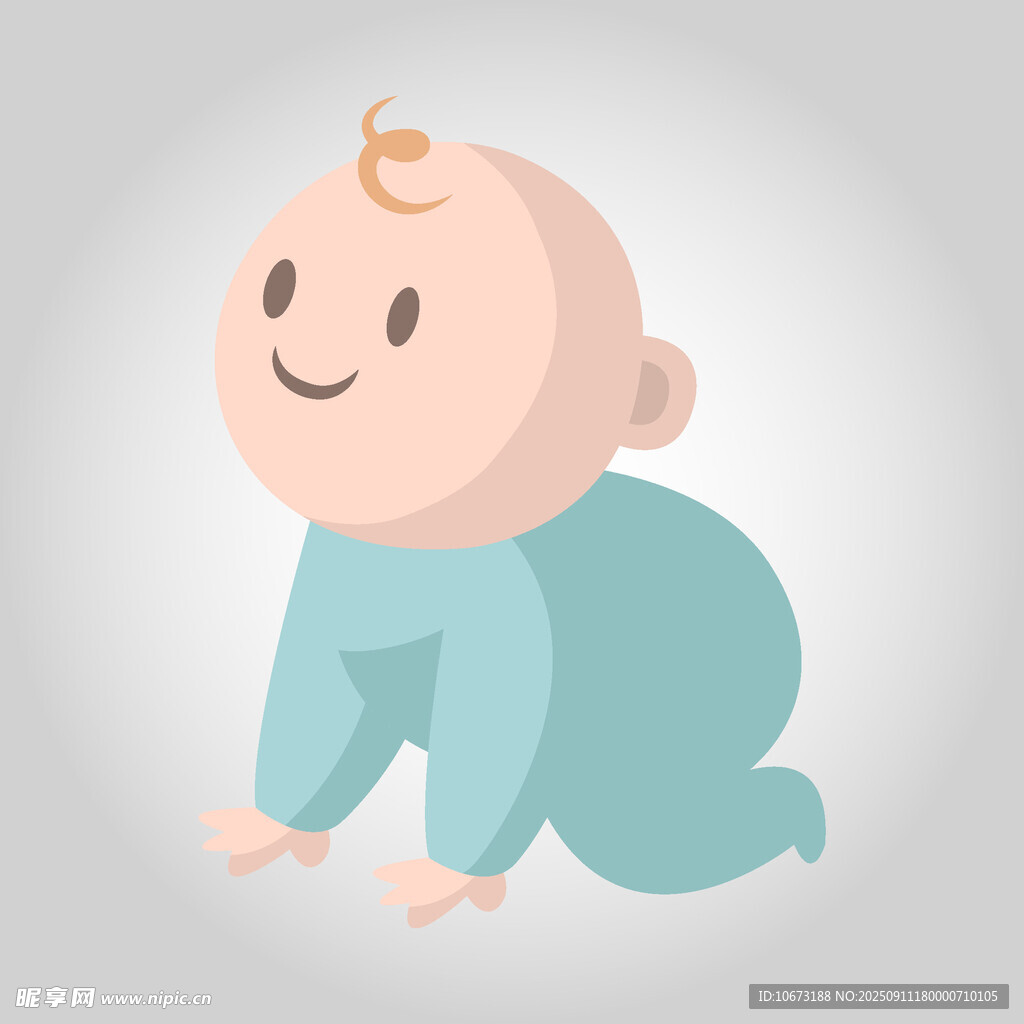 爬行的可愛小寶貝