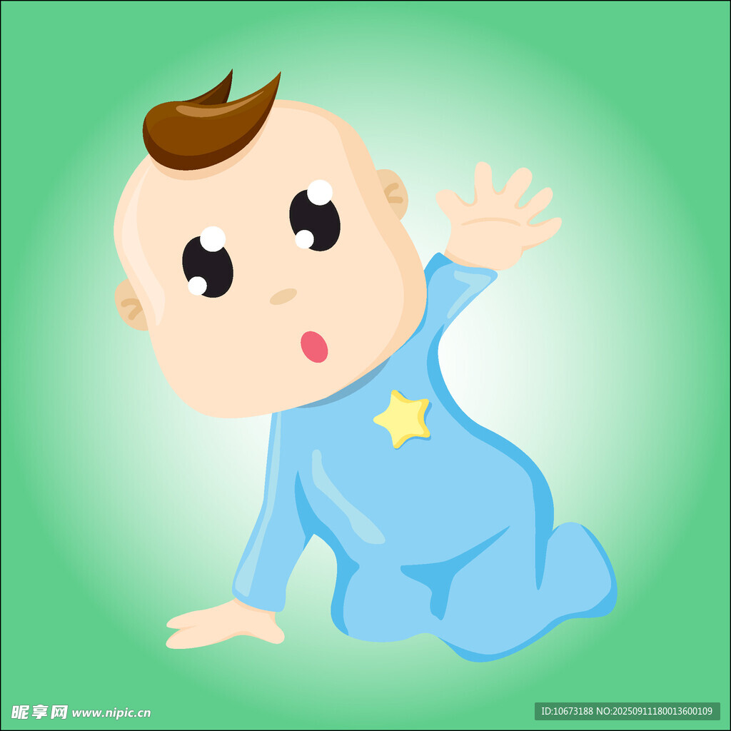 可愛(ài)爬行嬰兒形象