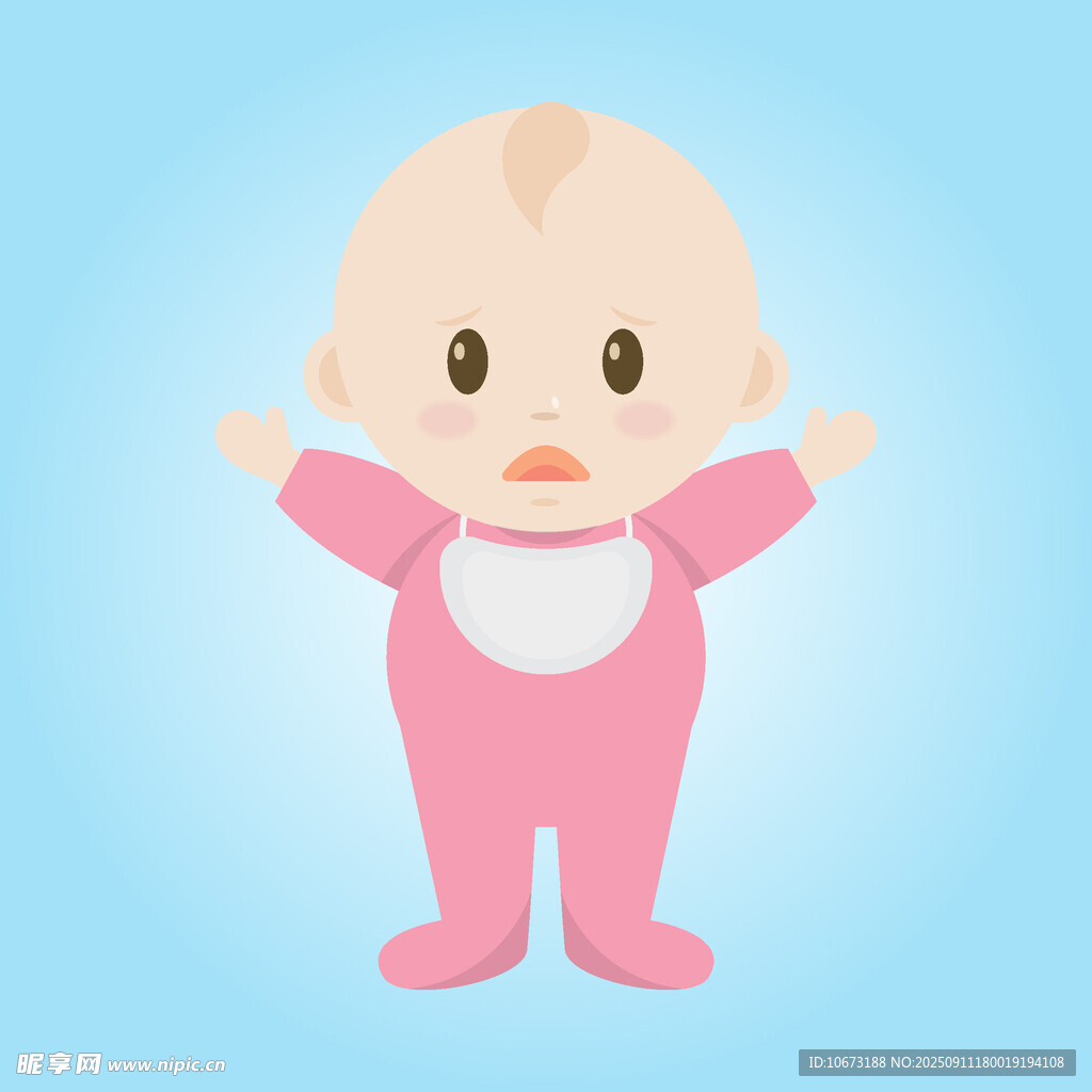 可愛(ài)嬰兒張開(kāi)雙臂