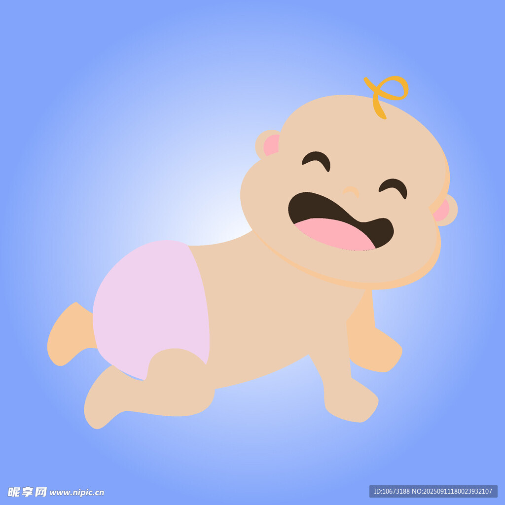 爬行的可愛小寶貝