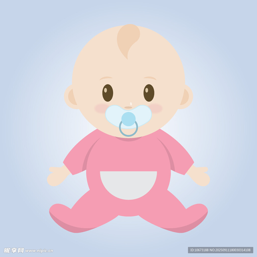 可愛粉色系嬰兒形象