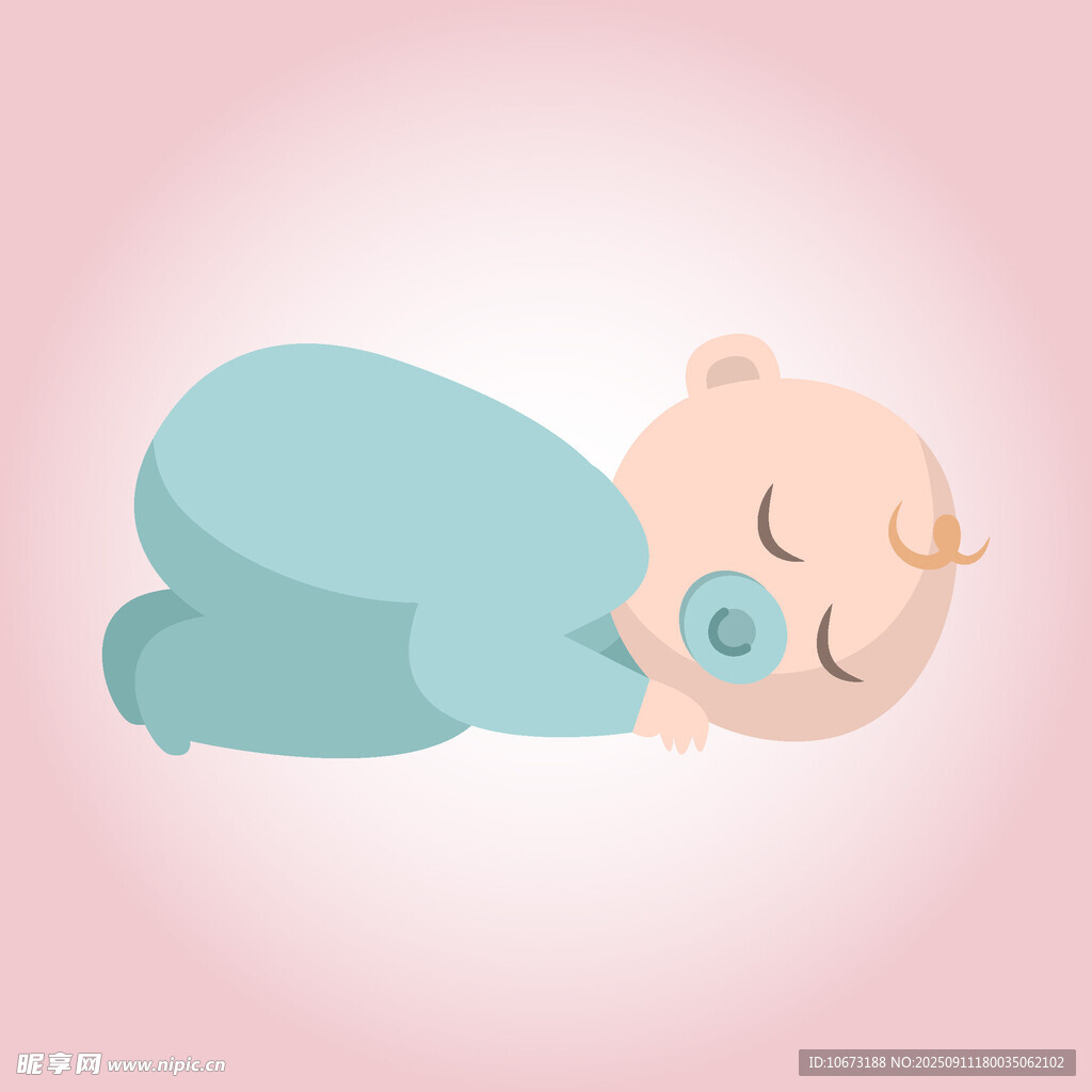 熟睡的可愛小嬰兒