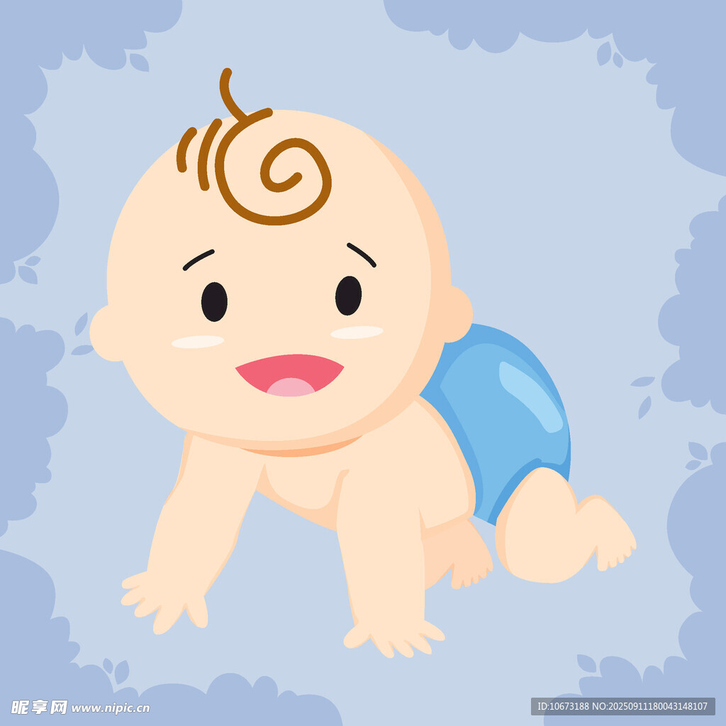 可愛爬行嬰兒