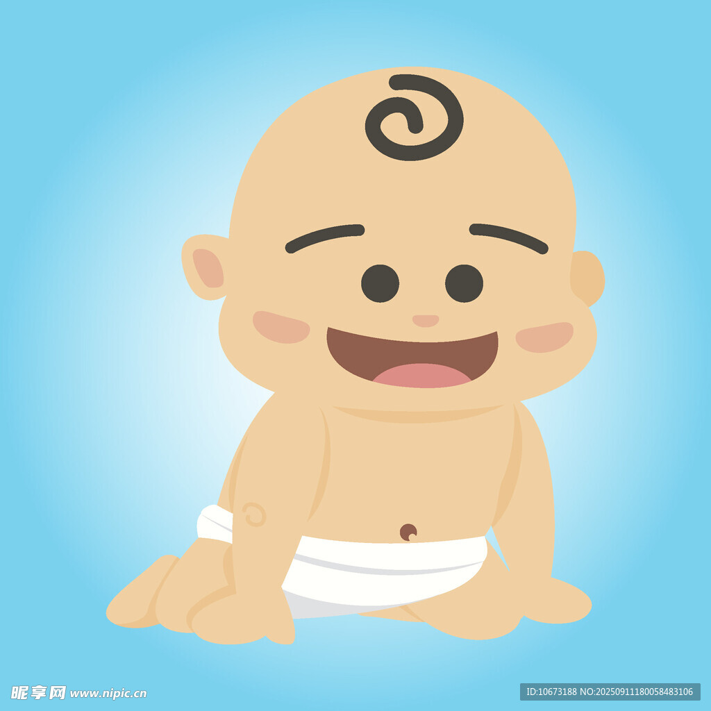 可愛小嬰兒開心玩耍