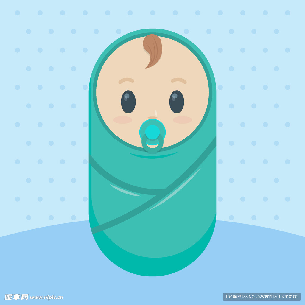 裹著襁褓的可愛小嬰兒