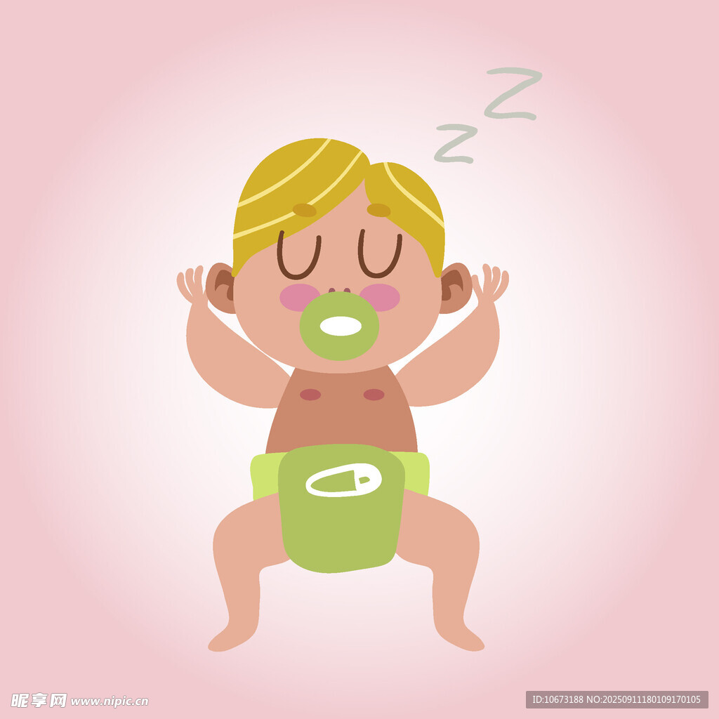 熟睡的可愛嬰兒