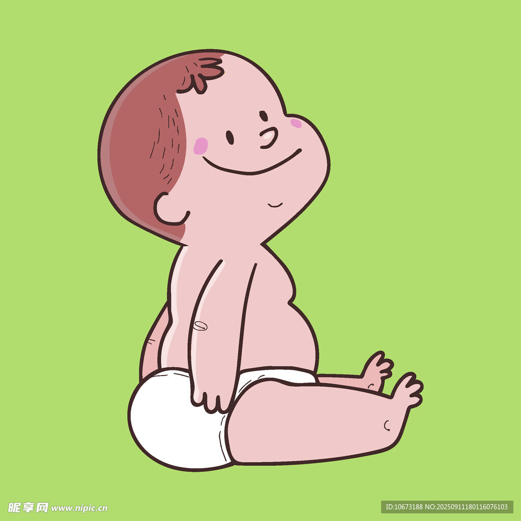 可愛(ài)坐姿小嬰兒