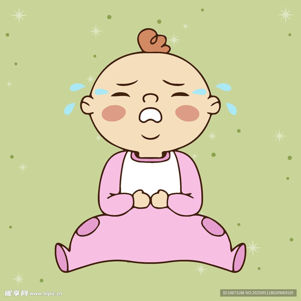 哭泣的可愛小寶貝