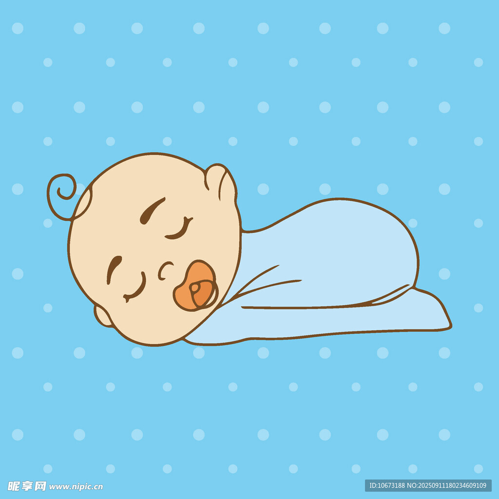 熟睡的可愛小嬰兒